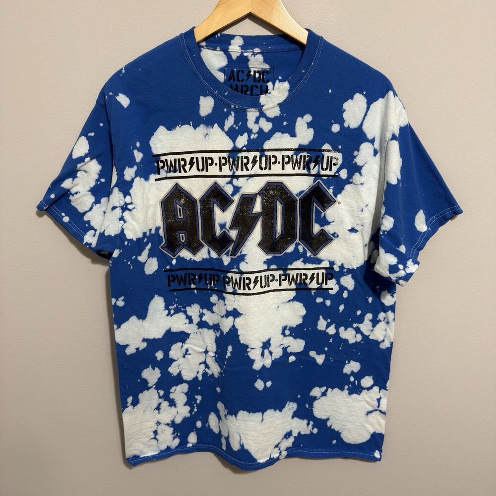 AC/DC Rock T-Shirt Men's Sz XL Tie-Dye Hard Rock Group Metal Concert Band Tee